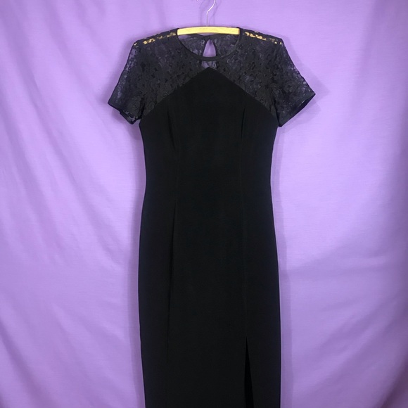 Vintage Dresses & Skirts - Vintage Jessica Howard Black Formal Maxi Dress